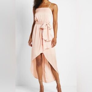 Express Peach High-Low flowy dress, Size XS
